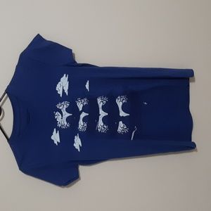 New without tags (never worn) blue top with whales, very cute